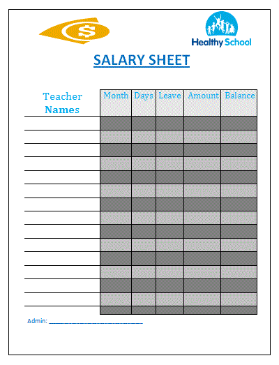 Salary Spreadsheet Template from www.sheettemplatesonline.org