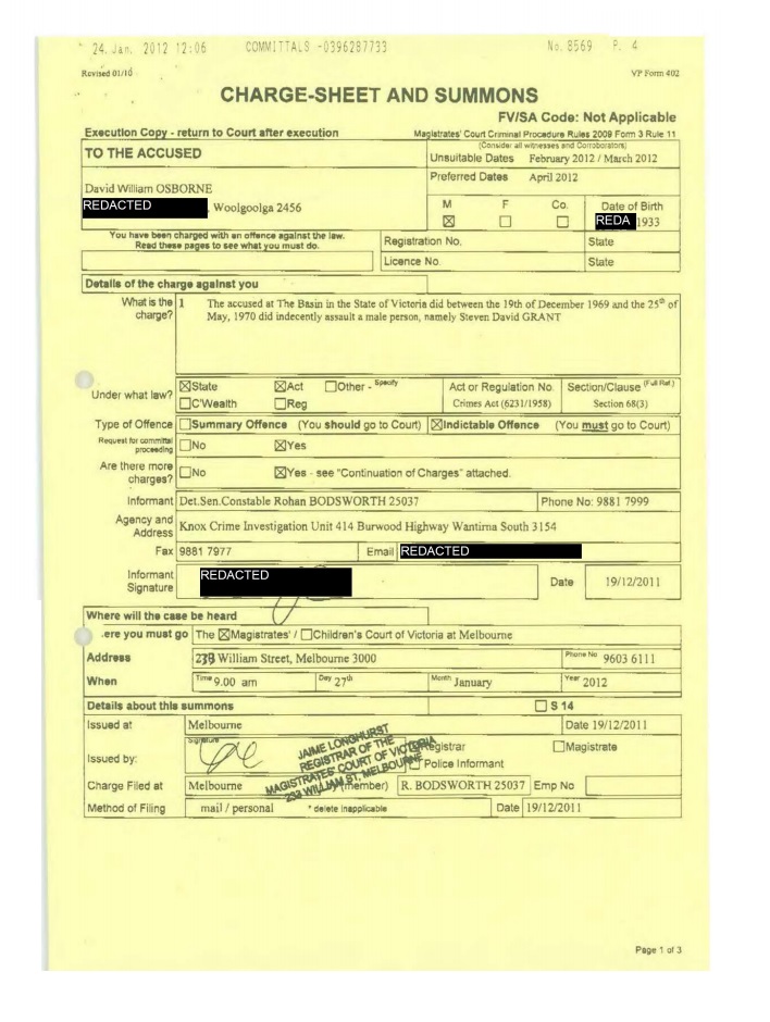 Summons Sheet Template Free Sheet Templates